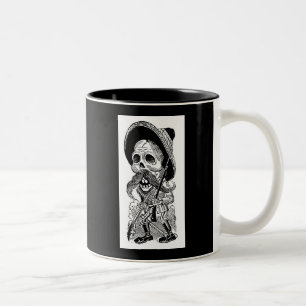 Zapatista Calavera. c.-tidigt 1900's. Mexico. Två-Tonad Mugg