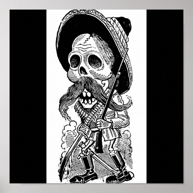 Zapatista Calavera, tidigt 1900-talet. Mexiko. Poster (Framsidan)
