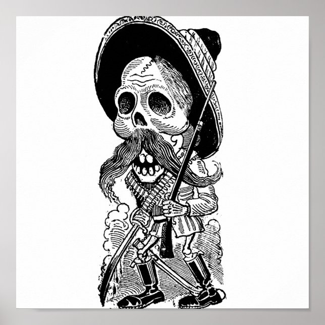 Zapatista Calavera, tidigt 1900-talet. Mexiko. Poster (Framsidan)