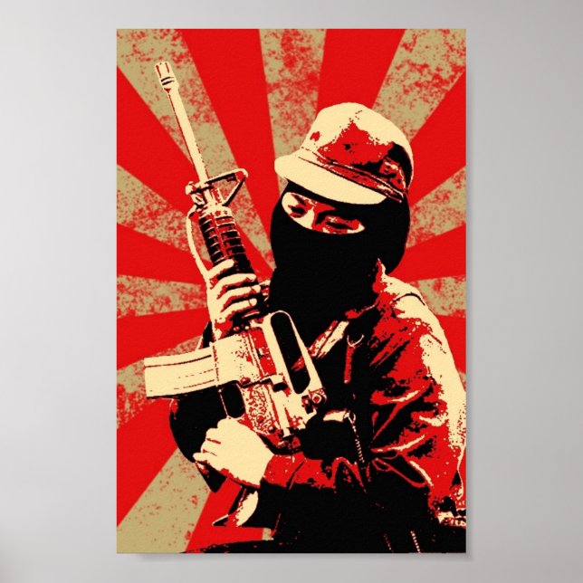 zapatista-utskrift efter Irate Poster (Framsidan)