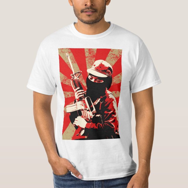 Zapatista vid ilsket t shirt (Framsida)