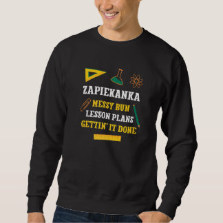Zapiekanka Rödis Frisyr Lektionsplaner Rolig Lärar Lång Ärmad Tröja