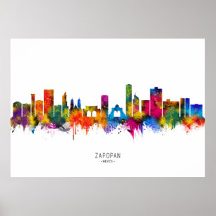 Zapopan Mexikos Skyline Poster