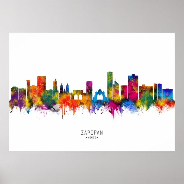 Zapopan Mexikos Skyline Poster (Framsidan)