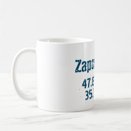 Zaporizhzhia Latitude & Longitude Distress Kaffemugg