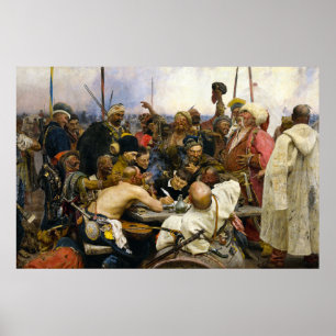 Zaporozhye Cossacks av Ilya Repin Poster