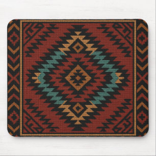 Zapotec Folk Art Geometric Diamond Mouse Pad Musmatta