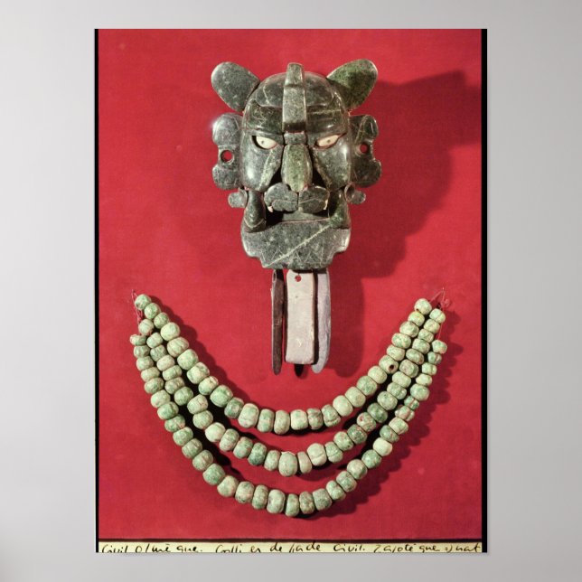 Zapotek, maskform, som representerar poster (Framsidan)
