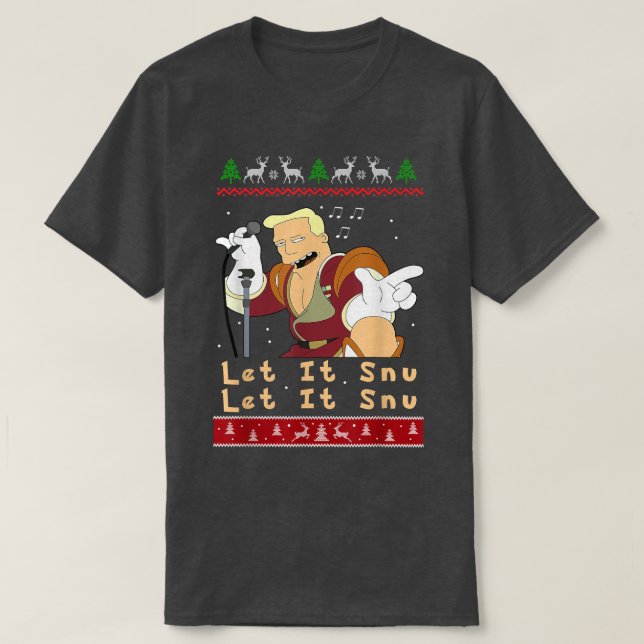 Zapp Brannigan låter det gå nu jul T Shirt (Design framsida)
