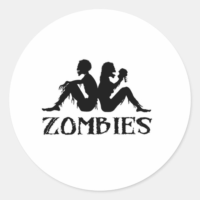 Zappa Zombies Runt Klistermärke (Framsida)