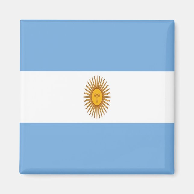 zAR001 ARGENTINA FLAGGA, Amerika, Fridge Magnet (Framsidan)