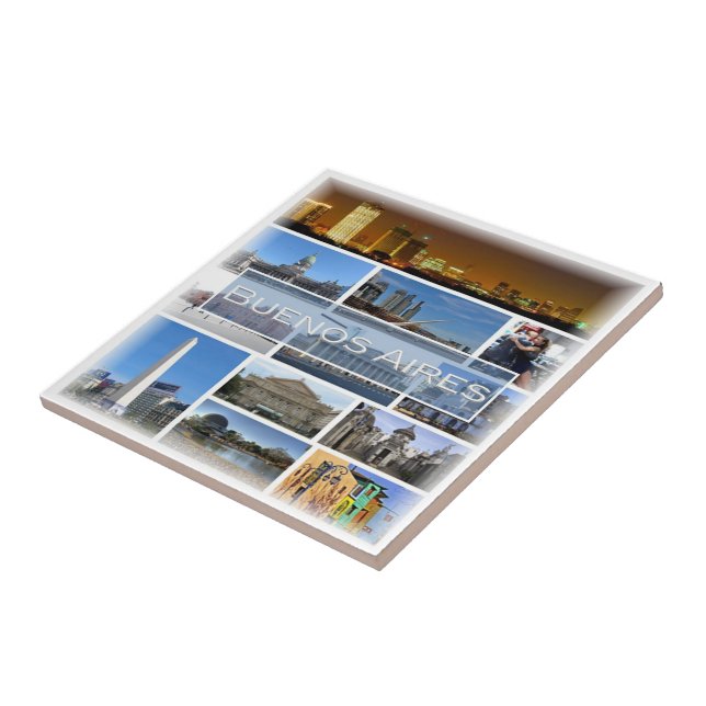 zAR006 BUENOS AIRES, Mosaic, Argentina. Kakelplatta (Sidan)