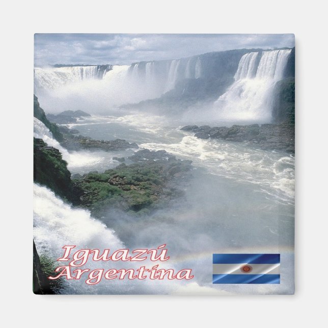 zAR010 IGUAZU nationalpark, vattenfall, Fridge Magnet (Framsidan)