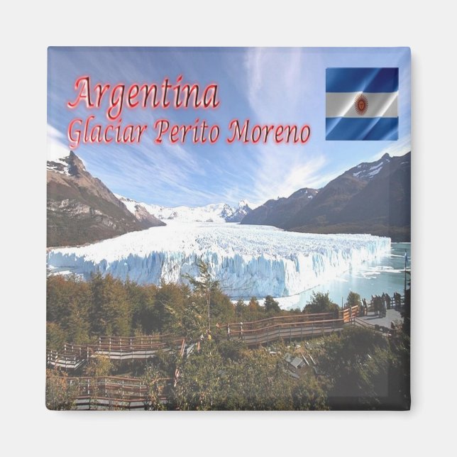 zAR013 PERITO MORENO GLACIER, Santa Cruz, Fridge Magnet (Framsidan)