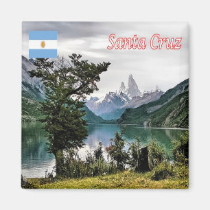 zAR021 SANTA CRUZ, Desert sjö, Argentina, Fridge Magnet