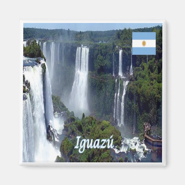 zAR029 IGUAZU FALLS, Argentina, Amerika, Fridge Magnet (Framsidan)
