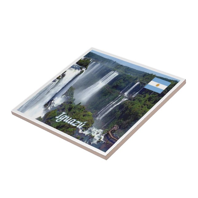 zAR029 IGUAZU FALLS, Argentina, Amerika. Kakelplatta (Sidan)