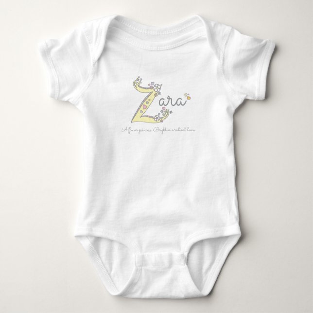 Zara-flickorna Z-namn: anpassningsbar T Tee Shirt (Framsida)