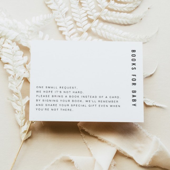 ZARA Modern Minimalist Bokar för Baby-kortet Inbjudningar (Skapare uppladdad)