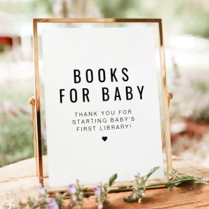 ZARA Modern Minimalist Bokar för Baby-tecken Poster