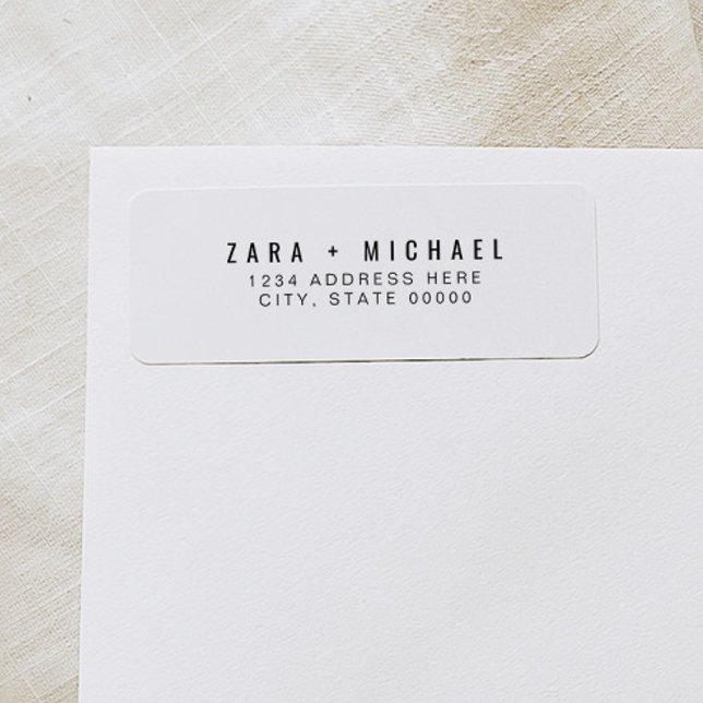 ZARA Modern Minimalist Typography-Returadress Returadress Etikett (Skapare uppladdad)