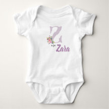 Zara Namn Reveal Blommigt Brev Z Vintage Flower
