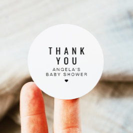 ZARA Simple Modern Minimalist Baby Shower Favor Runt Klistermärke