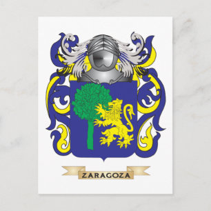 Zaragoza Family Crest (Jackande av Arm) Vykort
