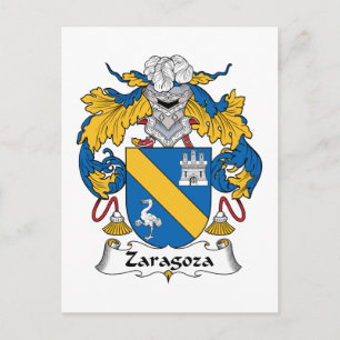 Zaragoza Family Crest Vykort