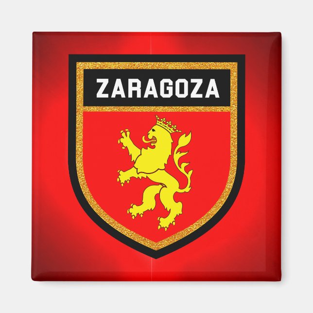 Zaragoza Flagga Magnet (Framsidan)