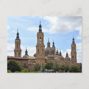 Zaragoza. Katedralen vid vår Dam i pelaren. Vykort