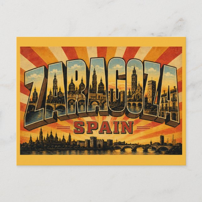 Zaragoza Spanien Basilica del Pilar Vykort (Framsida)