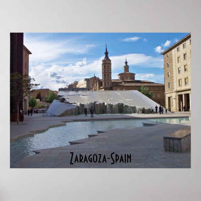 Zaragoza-Spanien Poster (Framsidan)