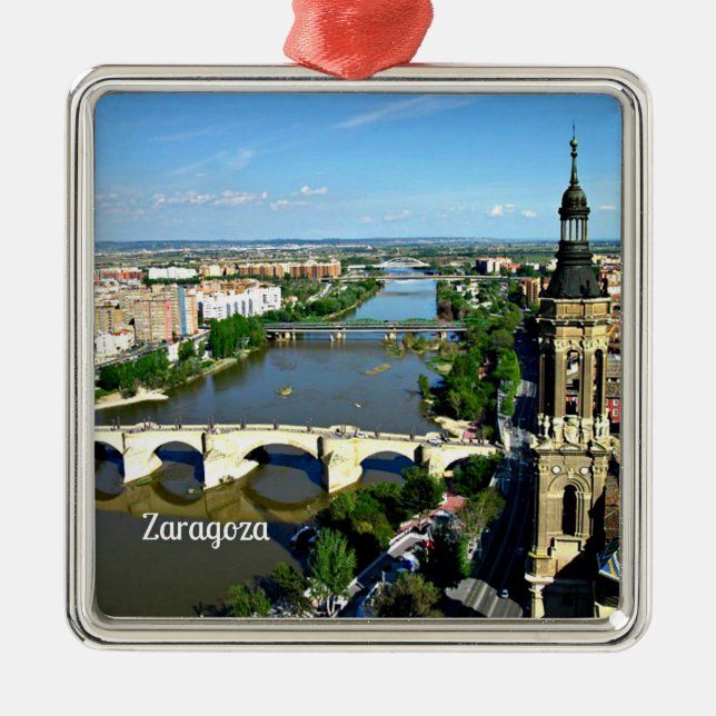Zaragoza, Spaniens scenbild, Julgransprydnad Metall (Framsidan)