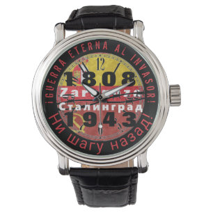 Zaragoza, spanska Stalingrad Button Car Magnet Armbandsur