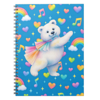 Zarah Dancing Polar Bear Notebook Anteckningsbok