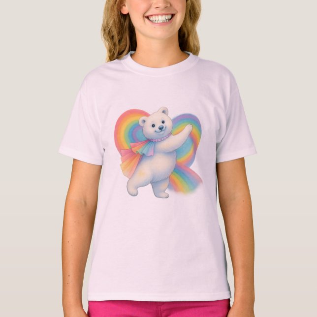 Zarah the Dancing Polar Bear • Kids T-Shirt (Paste (Framsida)