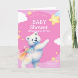 Zarahs babyfest för dansande isbjörnunge inbjudan