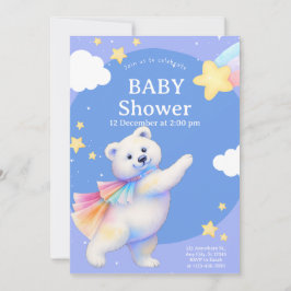 Zaras Polar Björn Dansar Baby Shower Inbjudningar