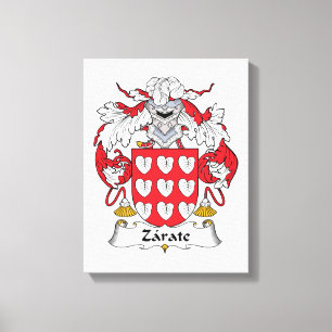 Zarate Family Crest Canvastryck