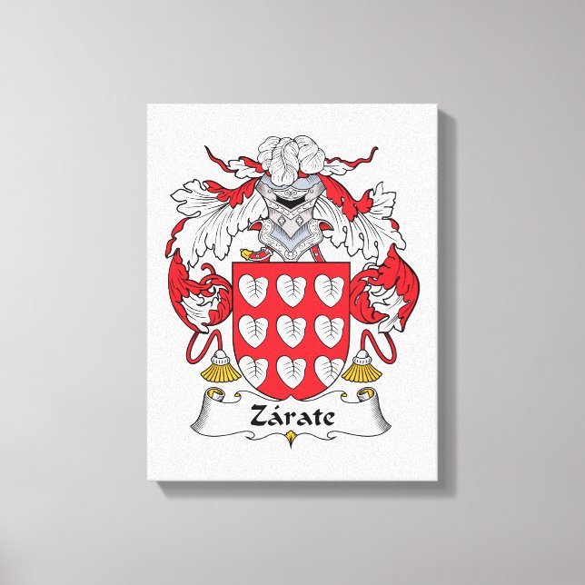 Zarate Family Crest Canvastryck (Framsida)
