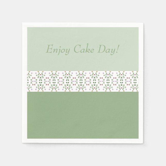 Zarf blommig accentuerad papper pappersservett (Framsidan)