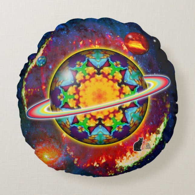 Zargon Orbz Round Pillow Rund Kudde (Framsidan)