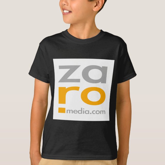ZARO-logotypMerchandise i vit Tee Shirt (Framsida)