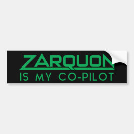 "ZARQUON IS MY CO-PILOT" Lättare H2G2 Bildekal