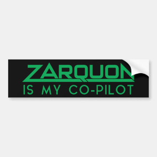 "ZARQUON IS MY CO-PILOT" Lättare H2G2 Bildekal