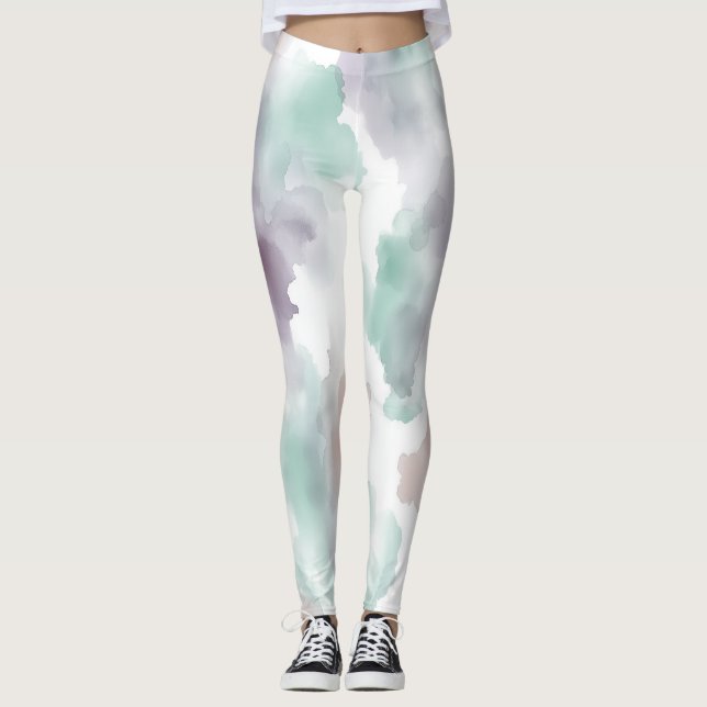 zarte Aquarellfarben Leggings (Framsida)