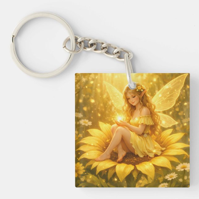 Zarte Elfe auf einer Sonnenblume  (Framsidan)