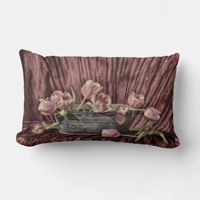 Zarte Tulpen Lumbarkudde (Framsida)