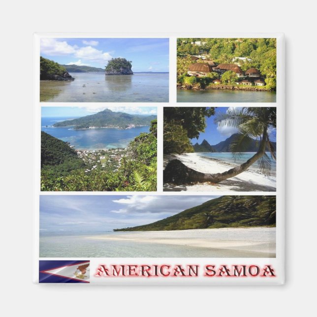 zAS003 AMERICAN SAMOA, Oceanien, Fridge Magnet (Framsidan)